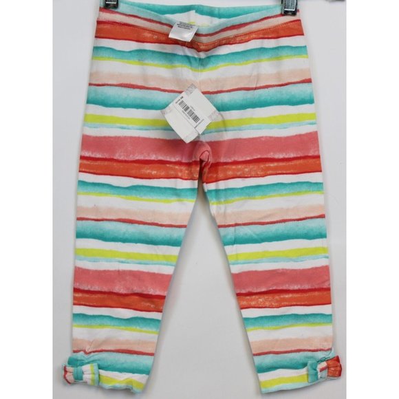 NEW 2014 Gymboree Desert Dreams Striped Leggings sz 5T Capri Length Bows - Picture 1 of 5